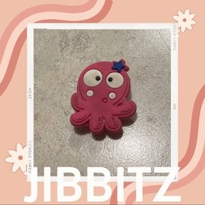 🌸5/$10 Pink Octopus Jibbit / Shoe Charm